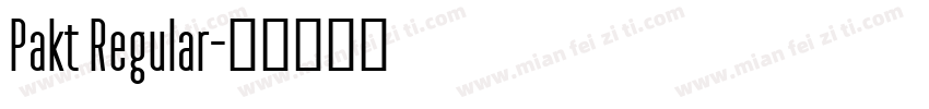 Pakt Regular字体转换